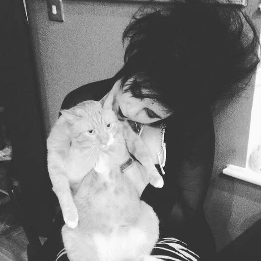 goth girl with cat Molly Toomey - therapist, counselor, social worker - subculturally affirming care, mental health, goth subculture
